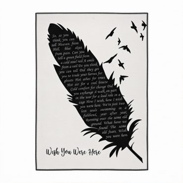 Pink Floyd Rug - Wish You Were Here Lyrics Black Feather Pink Floyd Rug - Wish You Were Here Lyrics Black Feather