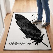 Pink Floyd Rug - Wish You Were Here Lyrics Black Feather