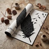 Pink Floyd Rug - Wish You Were Here Lyrics Black Feather