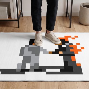 Pink Floyd Rug - Wish You Were Here ShakeHand Pixel Art