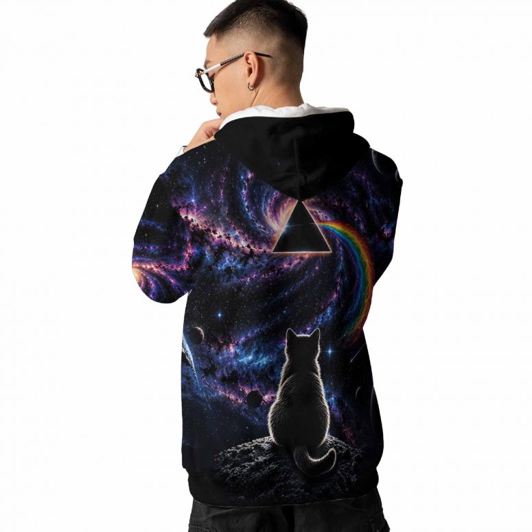 Pink Floyd Shirt - The Dark Side of Curiosity Cat And Universe Pink Floyd Shirt - The Dark Side of Curiosity Cat And Universe