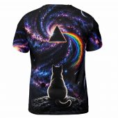 Pink Floyd Shirt - The Dark Side of Curiosity Cat And Universe Pink Floyd Shirt - The Dark Side of Curiosity Cat And Universe