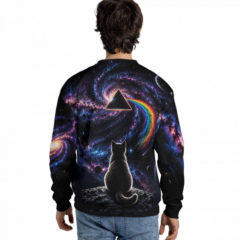 Pink Floyd Shirt - The Dark Side of Curiosity Cat And Universe Pink Floyd Shirt - The Dark Side of Curiosity Cat And Universe