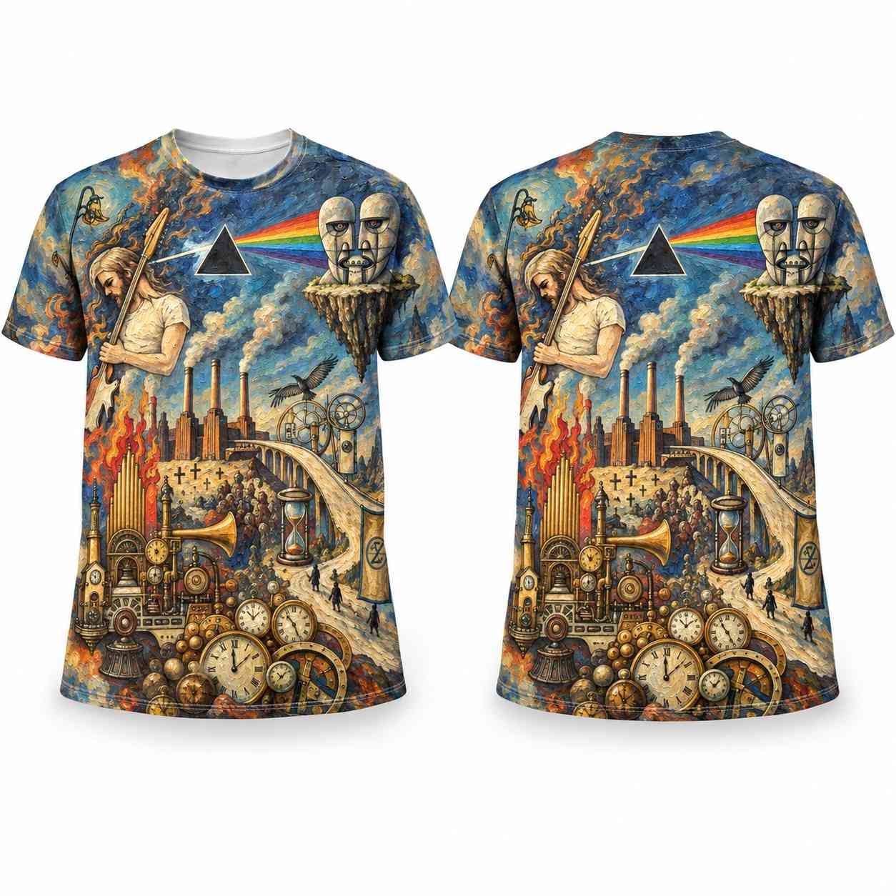 Pink Floyd Shirt - Wandering To Escape The Immortal Realm DSOTM Time Animals Pink Floyd Shirt - Wandering To Escape The Immortal Realm DSOTM Time Animals