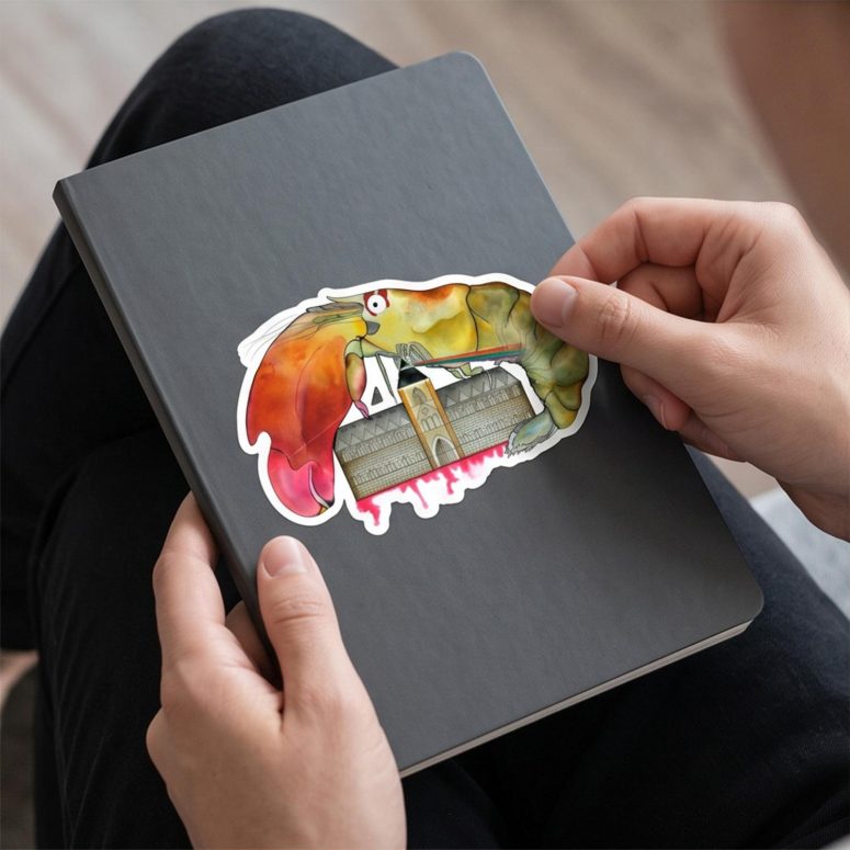 Pink Floyd Sticker - Another Shrimp in the Wall Pink Floyd Sticker - Another Shrimp in the Wall