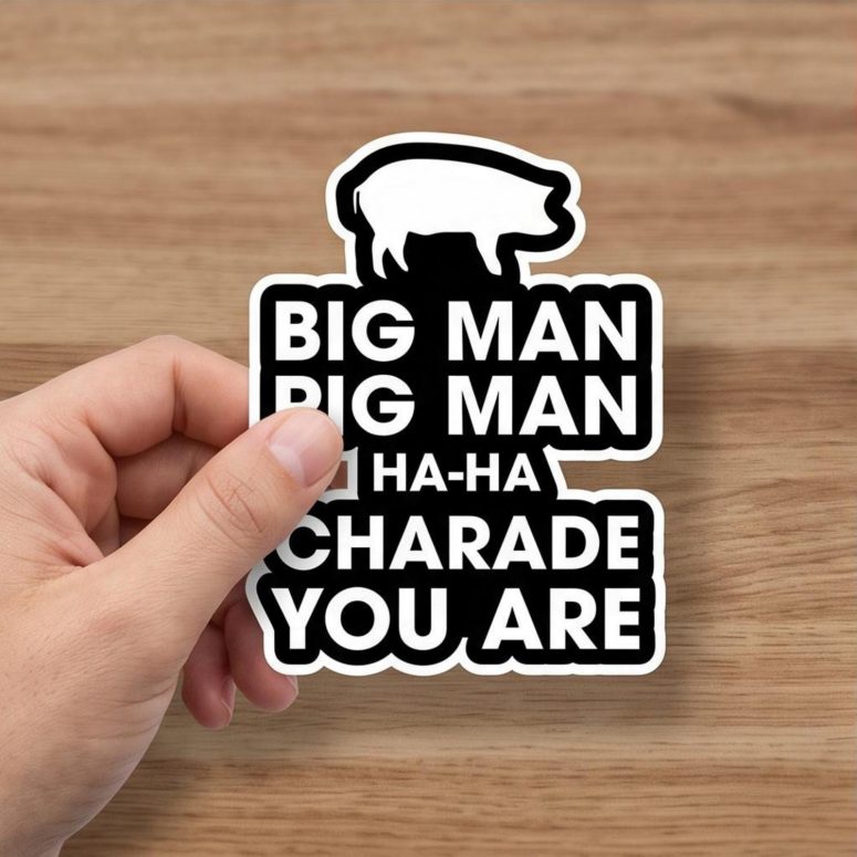 Pink Floyd Sticker - Big Man, Pig Man, ha ha Charade You Are Pink Floyd Sticker - Big Man, Pig Man, ha ha Charade You Are