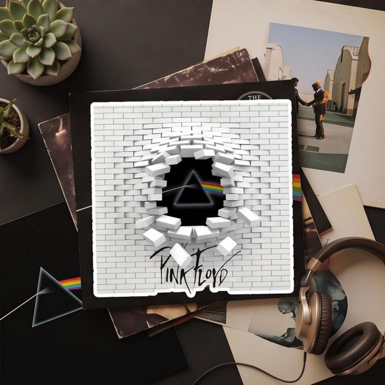 Pink Floyd Sticker - Brick In The Wall 3D Pink Floyd Sticker - Brick In The Wall 3D