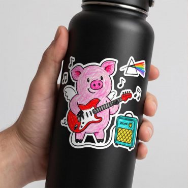 Pink Floyd Sticker - Crayon Another Pig In he Band