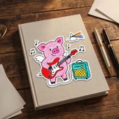 Pink Floyd Sticker - Crayon Another Pig In he Band