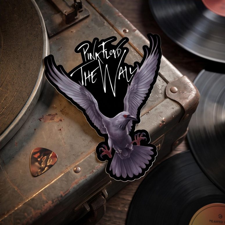 Pink Floyd Sticker - Death Raven Bird The Wall Pink Floyd Sticker - Death Raven Bird The Wall