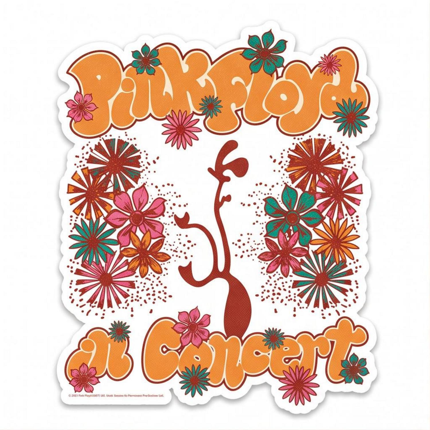 Pink Floyd Sticker - Floral Lungs In Concert Pink Floyd Sticker - Floral Lungs In Concert