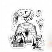 Pink Floyd Sticker - Goodbye Blue Sky Tear Down The Wall