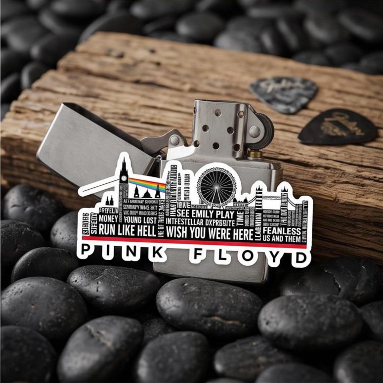 Pink Floyd Sticker - London Typography Album Art Pink Floyd Sticker - London Typography Album Art