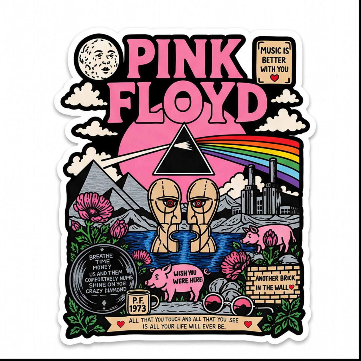 Pink Floyd Sticker - Pink Floyd Division Bell 1994 Tour Vintage Tshirt Hoodie Sweatshirt Pink Floyd Sticker - Pink Floyd Division Bell 1994 Tour Vintage Tshirt Hoodie Sweatshirt