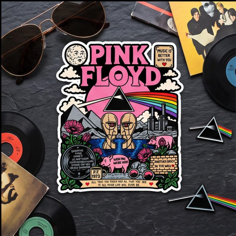 Pink Floyd Sticker - Pink Floyd Division Bell 1994 Tour Vintage Tshirt Hoodie Sweatshirt Pink Floyd Sticker - Pink Floyd Division Bell 1994 Tour Vintage Tshirt Hoodie Sweatshirt