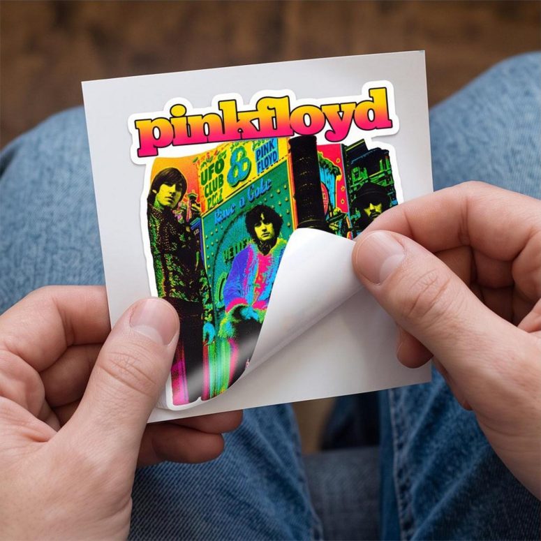 Pink Floyd Sticker - Psychedelic Colors Members Pink Floyd Sticker - Psychedelic Colors Members