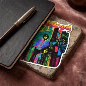 Pink Floyd Sticker - Psychedelic Colors Members Pink Floyd Sticker - Psychedelic Colors Members