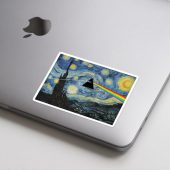 Pink Floyd Sticker - Starry Night Dark Side Of The Moon Van Gogh