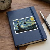 Pink Floyd Sticker - Starry Night Dark Side Of The Moon Van Gogh