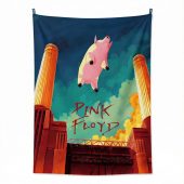 Pink Floyd Tapestry - Animals Flying Pig Comic Style Art Print