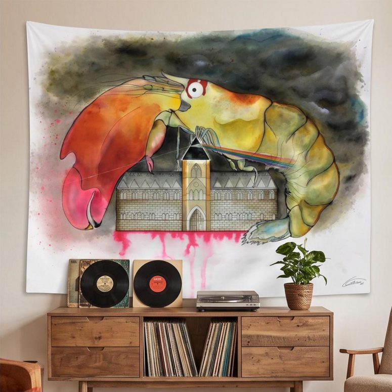 Pink Floyd Tapestry - Another Shrimp in the Wall Pink Floyd Tapestry - Another Shrimp in the Wall