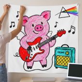 Pink Floyd Tapestry - Crayon Another Pig In he Band