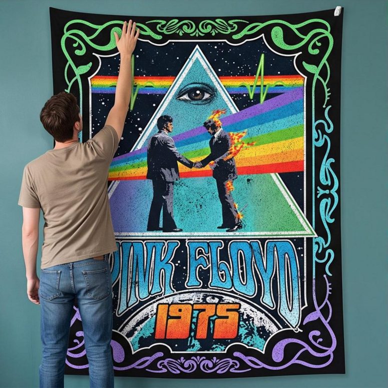 Pink Floyd Tapestry - Dark Side Of the Moon Wish You Were Here 1975 Pink Floyd Tapestry - Dark Side Of the Moon Wish You Were Here 1975