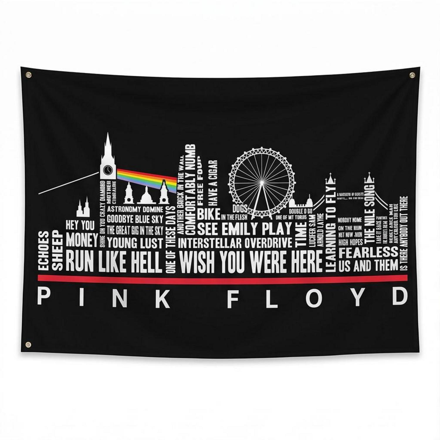 Pink Floyd Tapestry - London Typography Album Art Pink Floyd Tapestry - London Typography Album Art