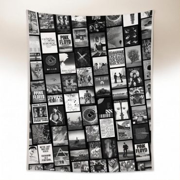 Pink Floyd Tapestry - Pink Floyd Artwork Poster Collage Black White