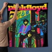 Pink Floyd Tapestry - Psychedelic Colors Members Pink Floyd Tapestry - Psychedelic Colors Members
