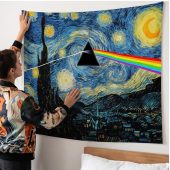 Pink Floyd Tapestry - Starry Night Dark Side Of The Moon Van Gogh