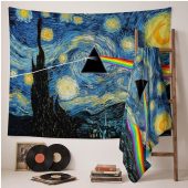Pink Floyd Tapestry - Starry Night Dark Side Of The Moon Van Gogh