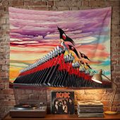 Pink Floyd Tapestry - The Wall Marching Hammers Drawing Art Pink Floyd Tapestry - The Wall Marching Hammers Drawing Art