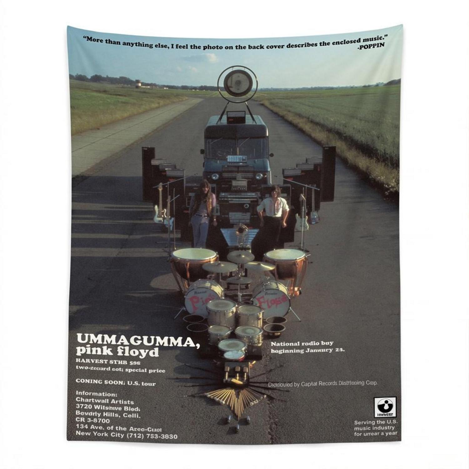 Pink Floyd Tapestry - Ummagumma Full Color reproduction of vintage ad