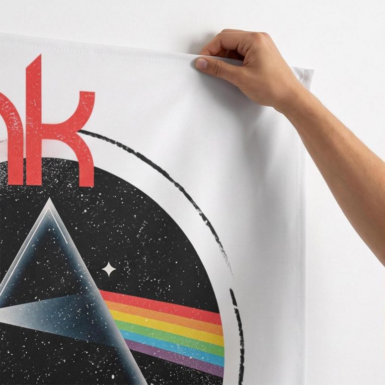 Pink Floyd Tapestry - Vintage Dark Side Of The Moon Circle Focus Pink Floyd Tapestry - Vintage Dark Side Of The Moon Circle Focus