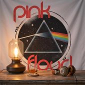 Pink Floyd Tapestry - Vintage Dark Side Of The Moon Circle Focus Pink Floyd Tapestry - Vintage Dark Side Of The Moon Circle Focus