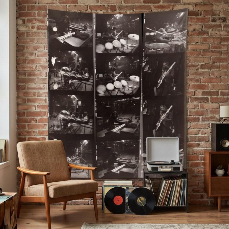 Pink Floyd Tapestry - Vintage New York City Tour July 4Th Film Collage Pink Floyd Tapestry - Vintage New York City Tour July 4Th Film Collage