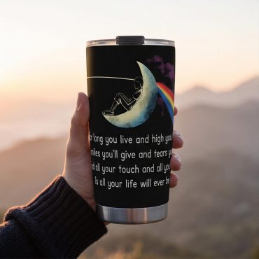 Pink Floyd Tumbler - Breathe Lyric DSOTM All Your Life Will Ever Be