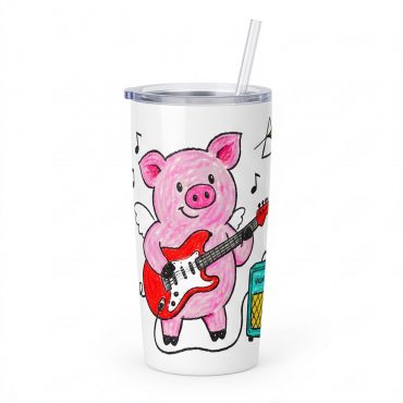 Pink Floyd Tumbler - Crayon Another Pig In he Band Pink Floyd Tumbler - Crayon Another Pig In he Band