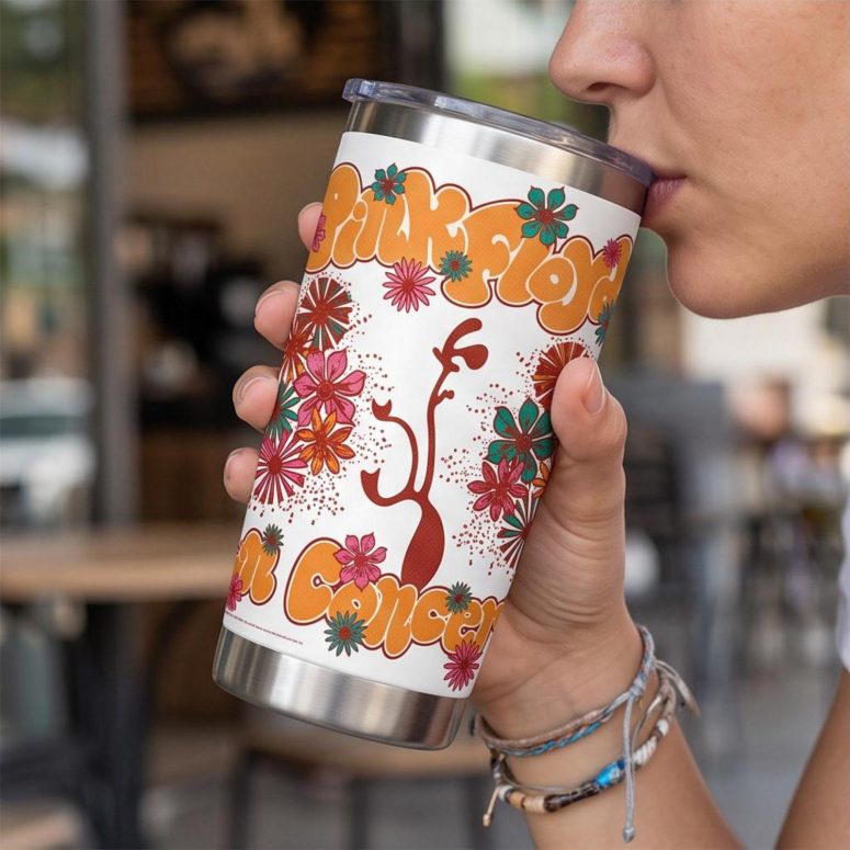 Pink Floyd Tumbler - Floral Lungs In Concert Pink Floyd Tumbler - Floral Lungs In Concert