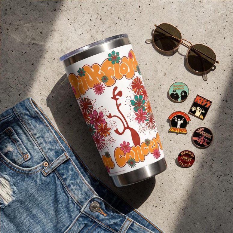 Pink Floyd Tumbler - Floral Lungs In Concert Pink Floyd Tumbler - Floral Lungs In Concert