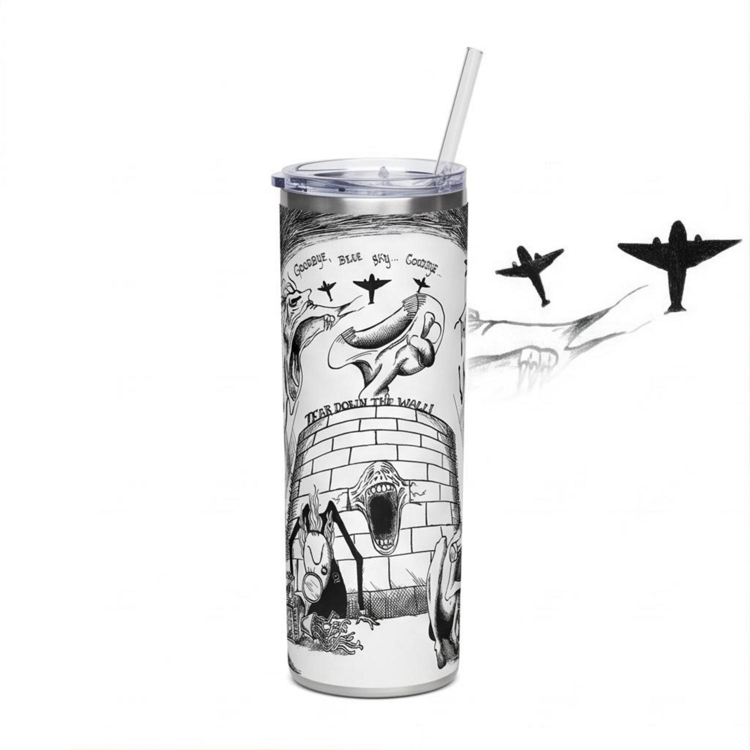 Pink Floyd Tumbler - Goodbye Blue Sky Tear Down The Wall Pink Floyd Tumbler - Goodbye Blue Sky Tear Down The Wall