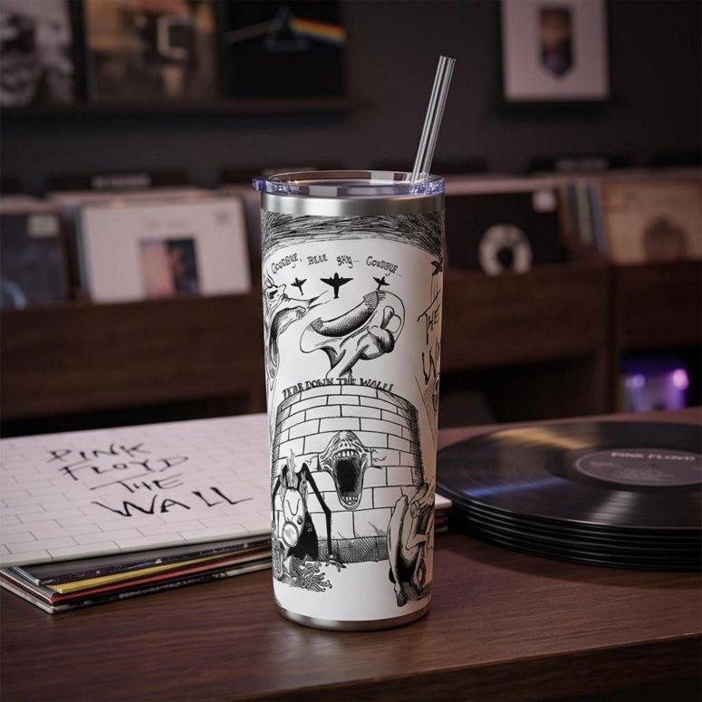 Pink Floyd Tumbler - Goodbye Blue Sky Tear Down The Wall Pink Floyd Tumbler - Goodbye Blue Sky Tear Down The Wall