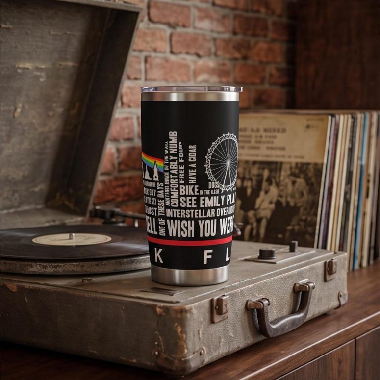 Pink Floyd Tumbler - London Typography Album Art