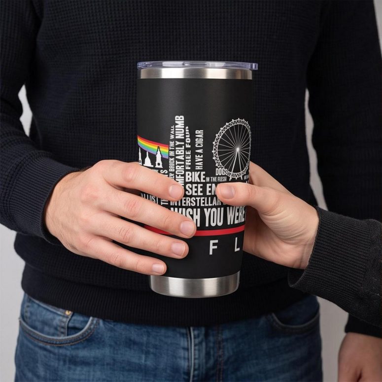 Pink Floyd Tumbler - London Typography Album Art