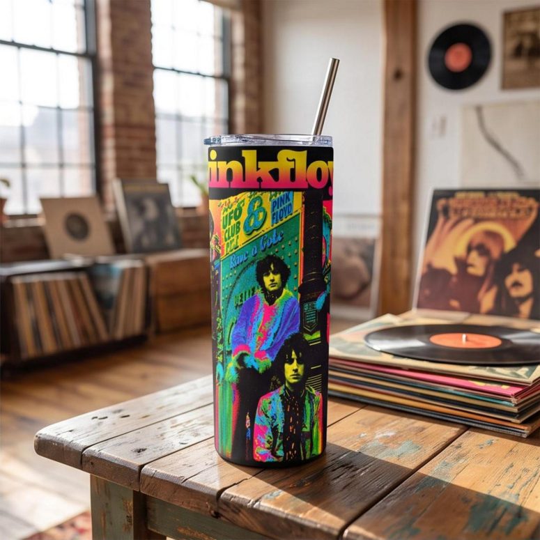 Pink Floyd Tumbler - Psychedelic Colors Members Pink Floyd Tumbler - Psychedelic Colors Members