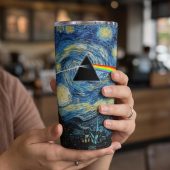 Pink Floyd Tumbler - Starry Night Dark Side Of The Moon Van Gogh