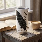 Pink Floyd Tumbler - Wish You Were Here Lyrics Black Feather