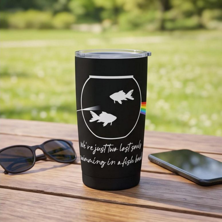 Pink Floyd Tumbler - Wish You Were Here Two Lost Souls Pink Floyd Tumbler - Wish You Were Here Two Lost Souls
