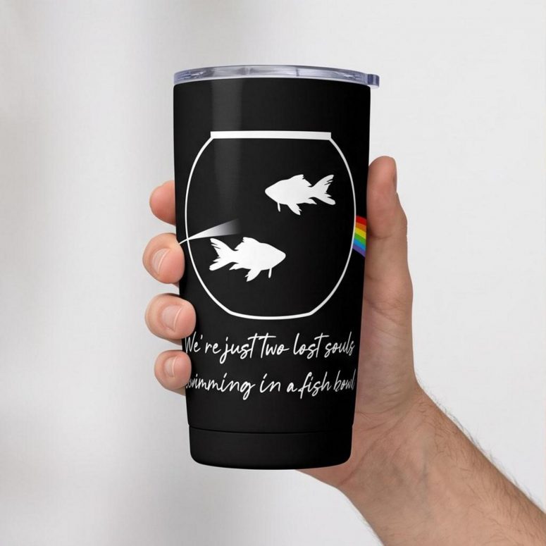 Pink Floyd Tumbler - Wish You Were Here Two Lost Souls Pink Floyd Tumbler - Wish You Were Here Two Lost Souls